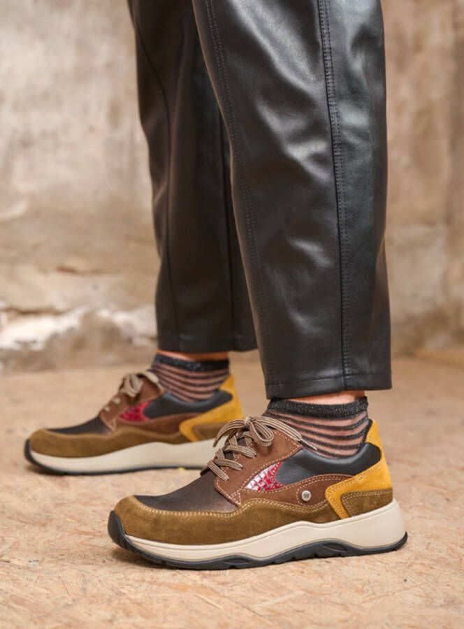 Wolky Trendy veterschoen voor dames met kleurrijk design en comfortabele pasvorm Multicolor Dames