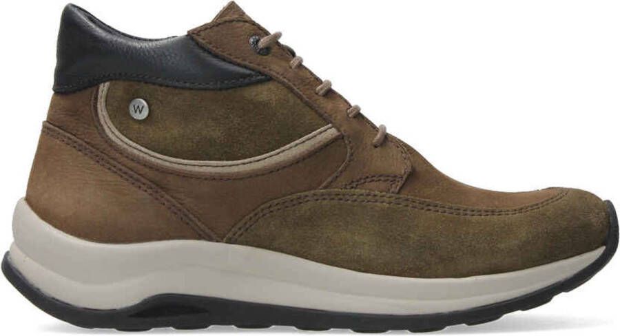 Wolky Scone Leather 0097690 151 Taupe combi kleurige dames veterboots - Foto 2