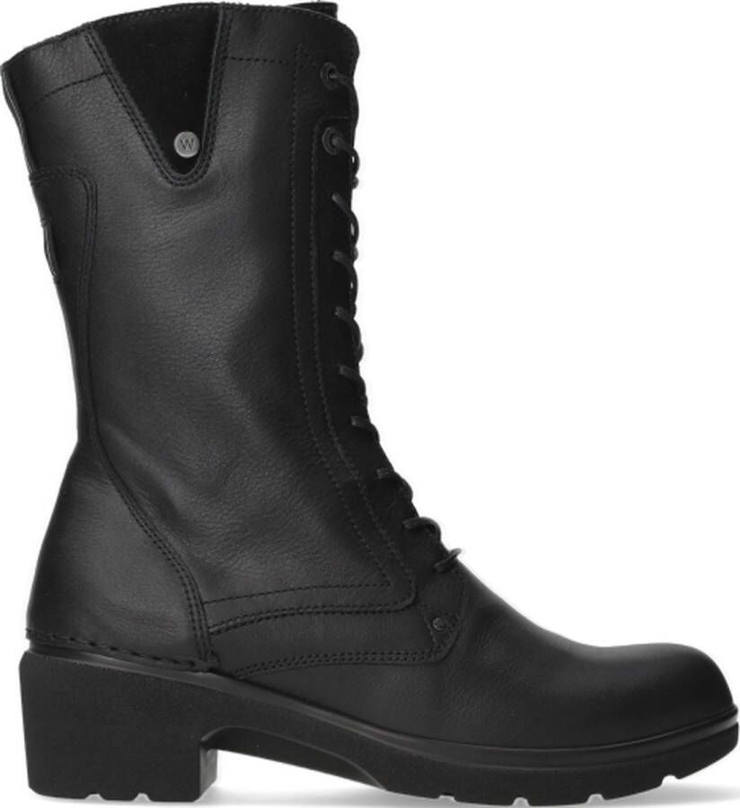 Wolky Veterschoenen Shan zwart leer