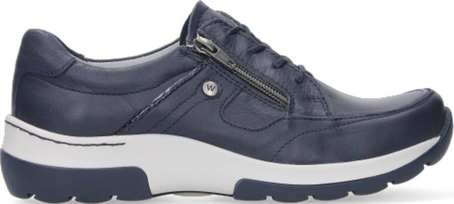 Wolky Veterschoenen Ska denim leer