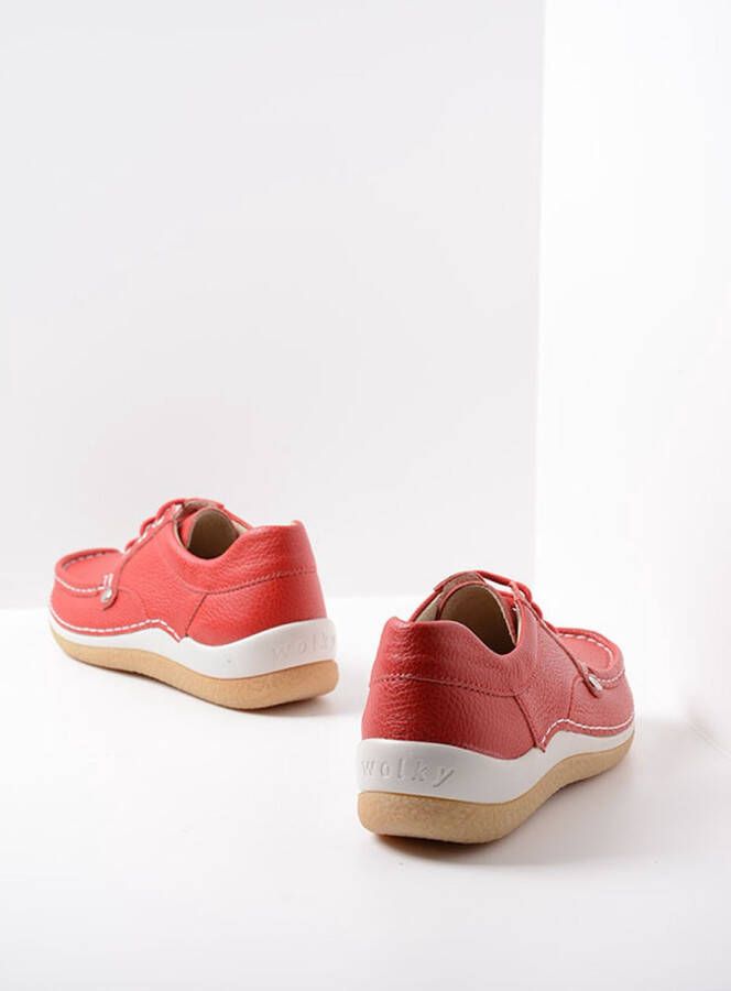 Wolky Veterschoenen Taranta rood leer