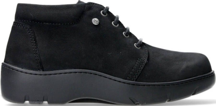 Wolky Hoge veterschoenen Tarda XW-WR zwart nubuck