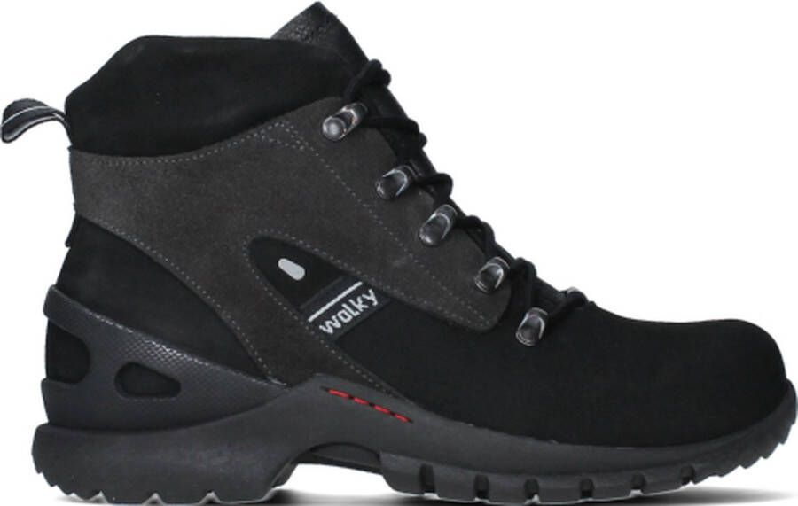 Wolky Hoge veterschoenen Traction WP zwart nubuck