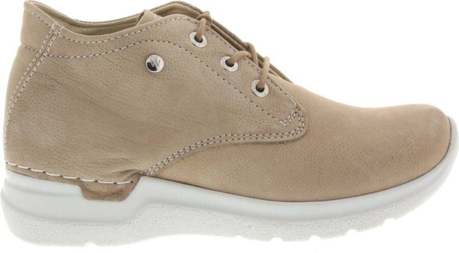 Wolky Dames Veterschoenen Truth Antique Nubuck Beige