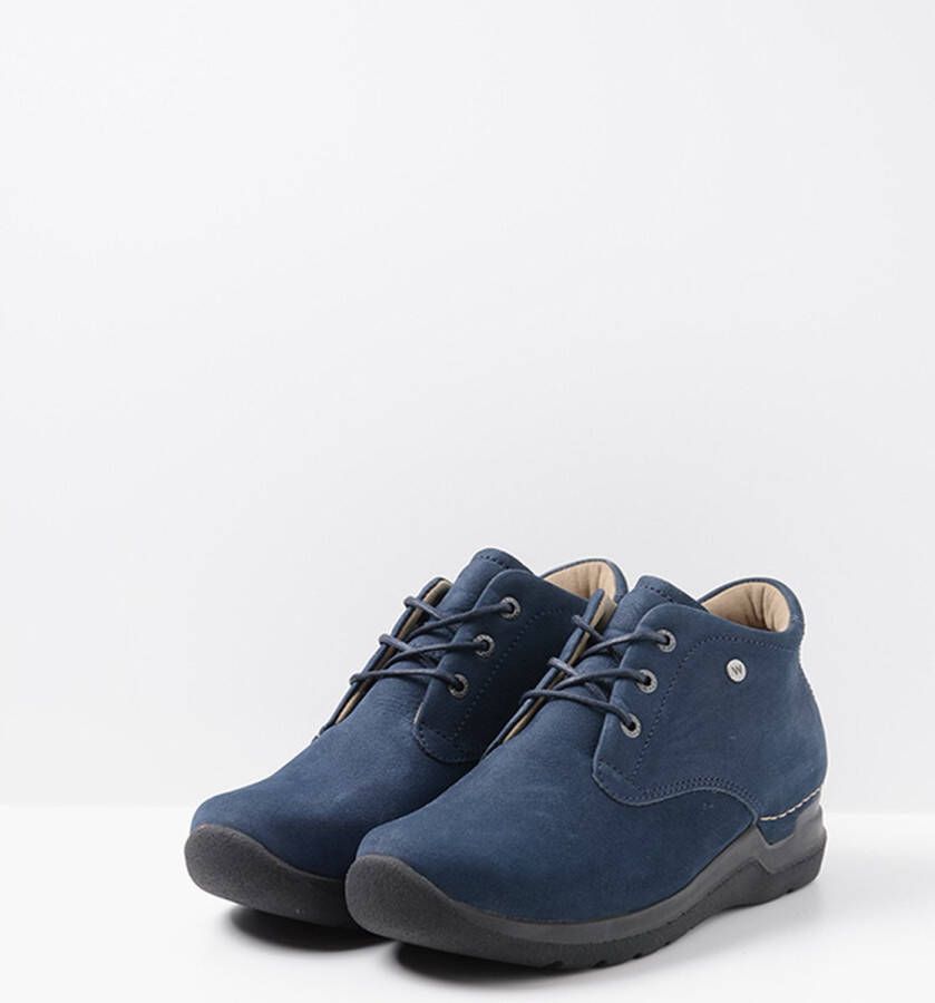 Wolky Hoge veterschoenen Truth DB blauw nubuck