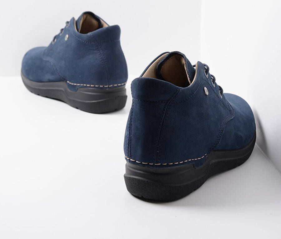 Wolky Hoge veterschoenen Truth DB blauw nubuck