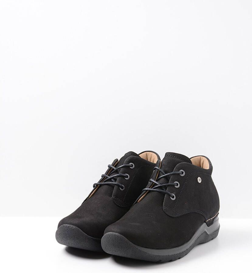 Wolky Hoge veterschoenen Truth DB zwart nubuck