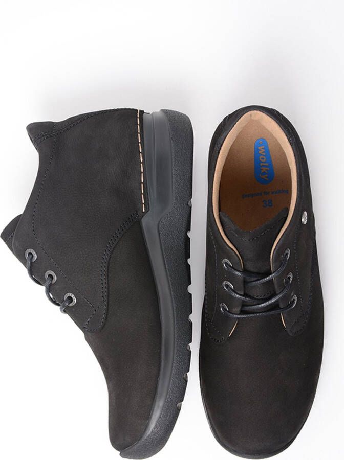 Wolky Hoge veterschoenen Truth DB zwart nubuck