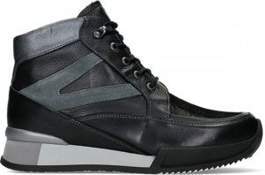 Wolky Veterschoenen Victoria zwart stretch leer