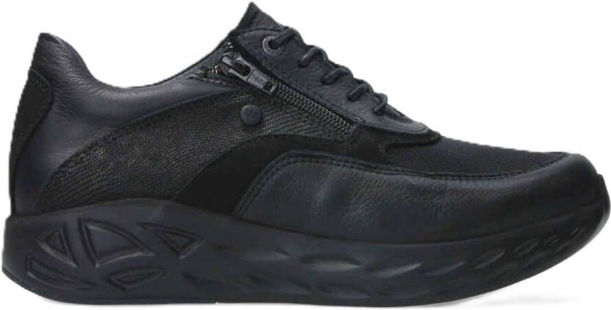 Wolky Veterschoenen Vitality SF zwart combi stretchleer