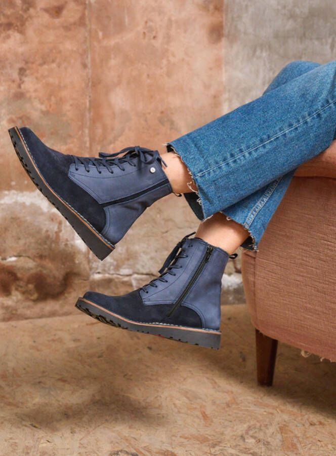 Wolky Veterschoenen Wagga blauw suede