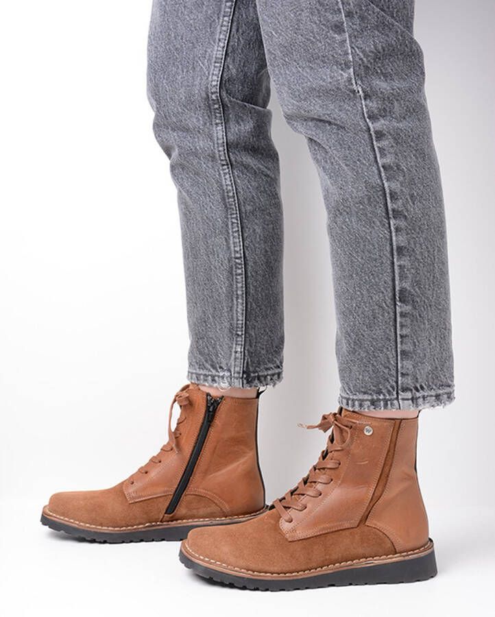 Wolky Veterschoenen Wagga cognac suede