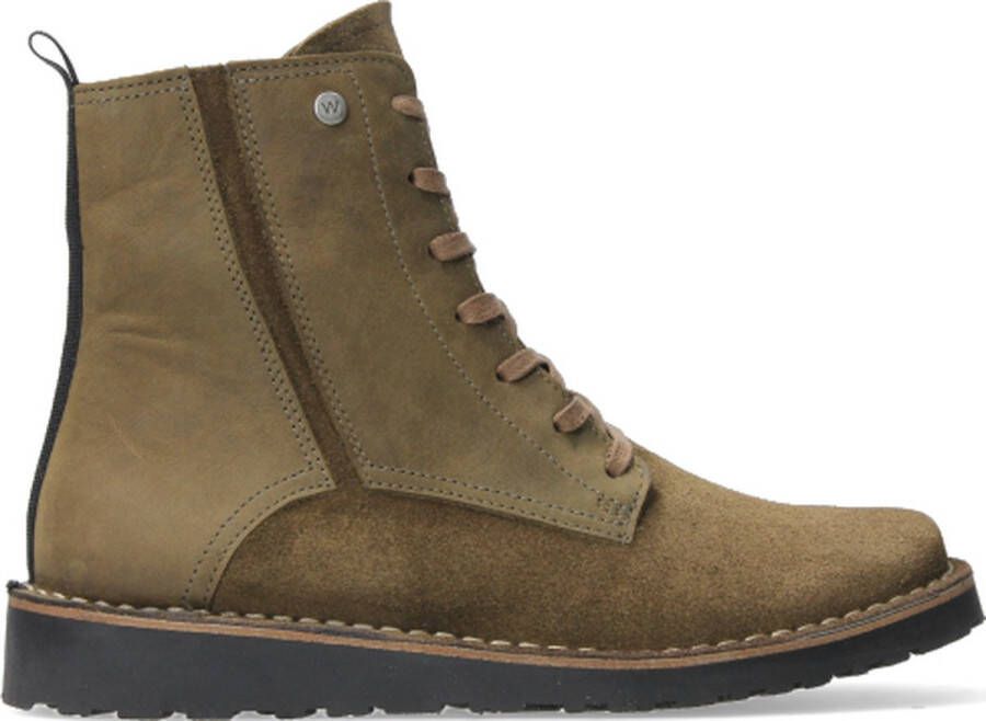 Wolky Veterschoenen Wagga donker taupe suede