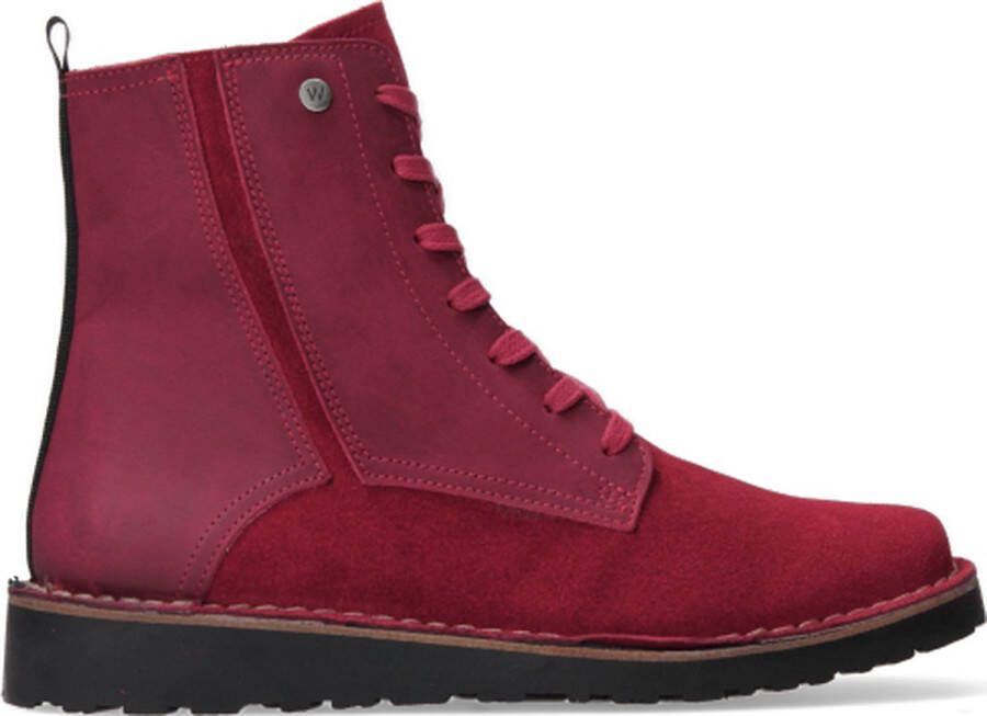 Wolky Veterschoenen Wagga rood suede