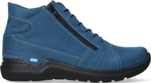 Wolky Dames Veterboot Why Antique Nubuck 0660611 804 Atlantic Blue