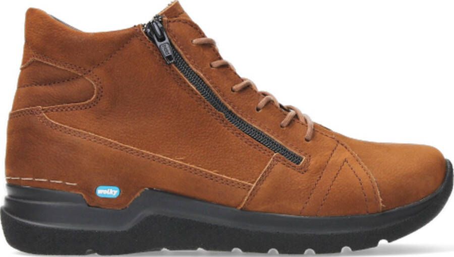 Wolky Comfortabele Leren Veterschoen voor Dames Brown Dames