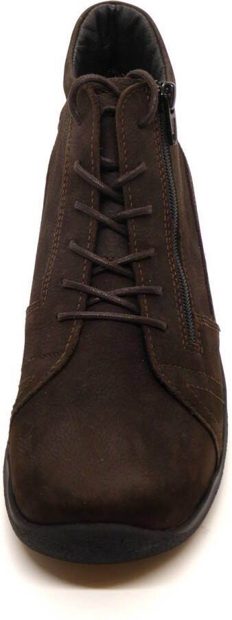 Wolky Hoge veterschoenen Why donkerbruin nubuck