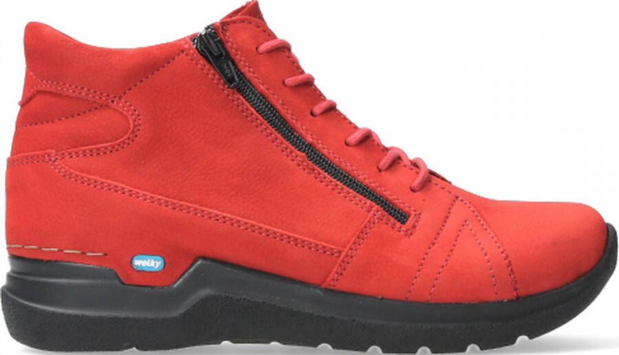 Wolky Hoge Sneakers 06606 Why 11505 donker rood nubuck