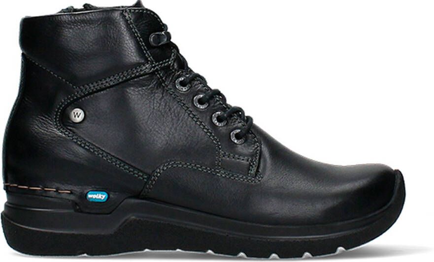 Wolky Hoge veterschoenen Whynot zwart leer