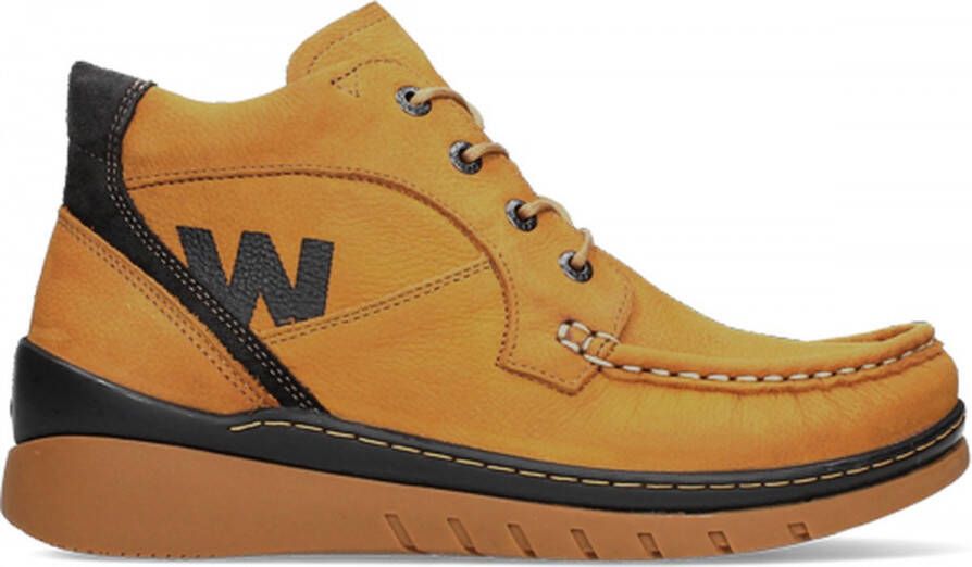 Wolky Veterschoenen Zoom donker okergeel nubuck
