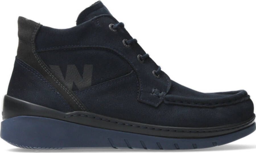 Wolky 0485011 Zoom antique Blue- enkel hoge veterschoen