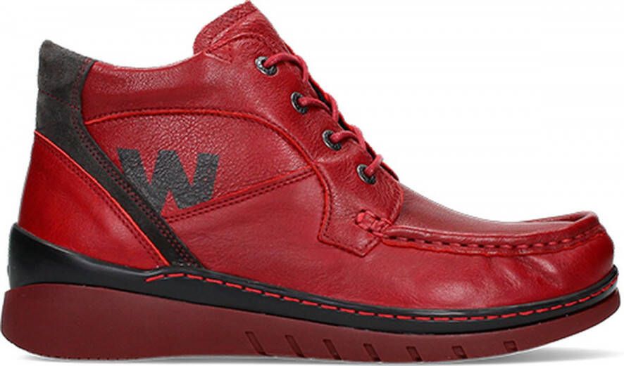Wolky Veterschoenen Zoom donkerrood leer