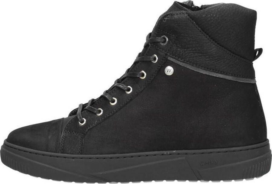 Wolky Zwarte Veterschoenen Wheel Longbeach Nubuck