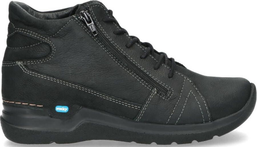 Wolky Zwarte Comfortabele Veterschoen voor Dames Black Dames