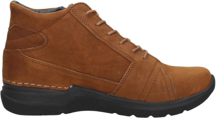 Wolky Dames Veterboot Why Antique Nubuck 0660611 430 Cognac