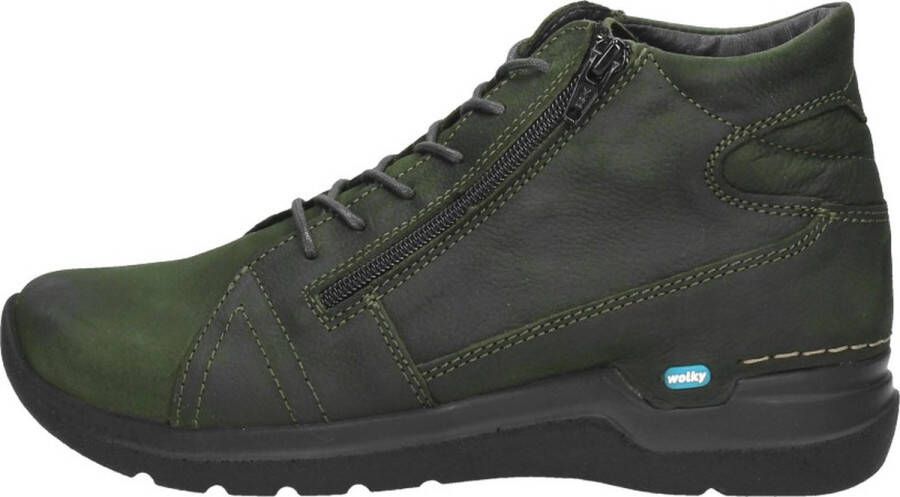 Wolky Hoge veterschoenen Why pesto groen nubuck - Foto 6