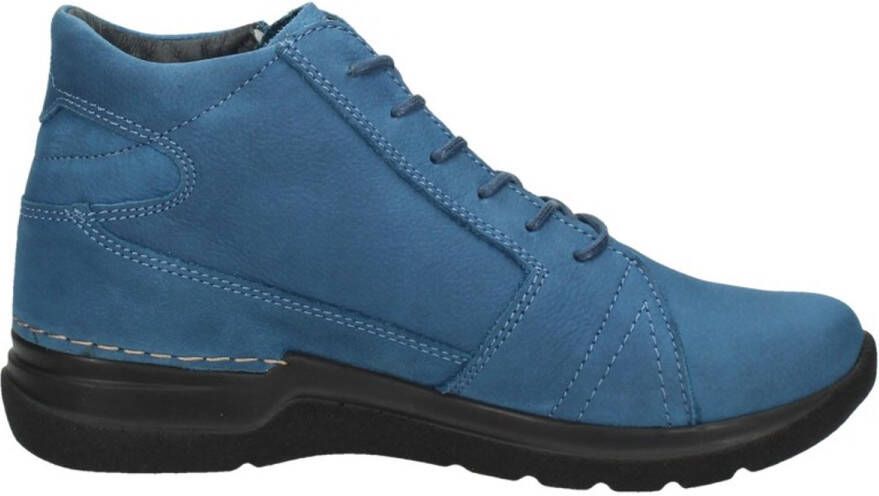 Wolky Dames Veterboot Why Antique Nubuck 0660611 804 Atlantic Blue