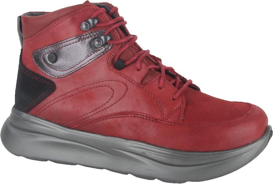 Wolky 0099190-553 dames veterboots sportief rood