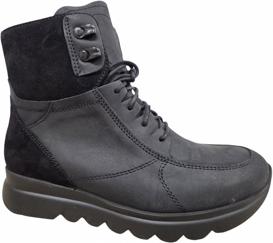 Wolky 0213512 000 Veterschoenen Zwart Nubuck Dames Zwart