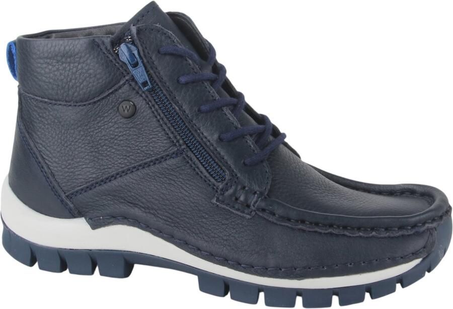 Wolky 0474030-820 dames veterboots sportief blauw