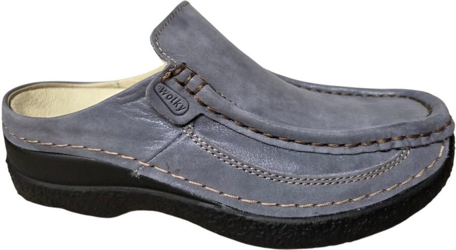 Wolky 0620236 826 Muilen Open Hiel Instappers Blauw Leer Dames Blauw - Foto 2