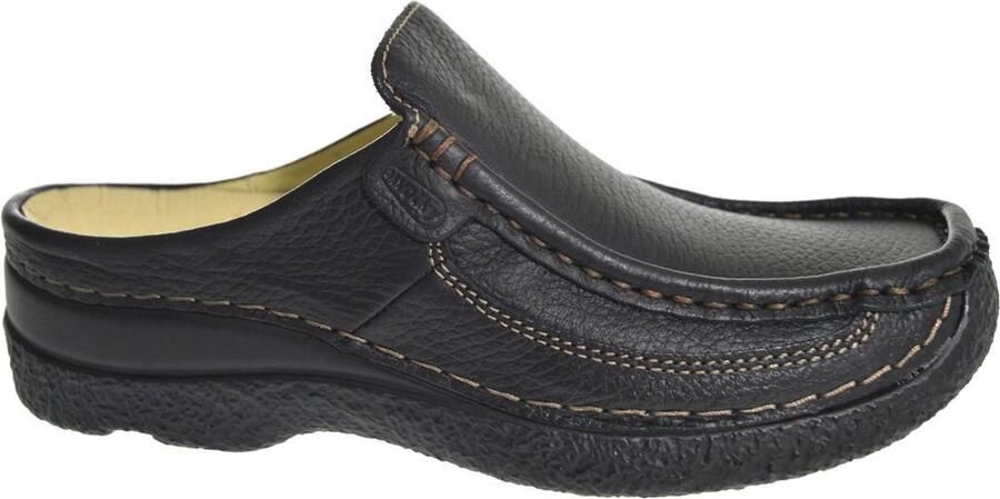 Wolky 0620270 000 Leren Dames Muilen Instapmodel Zwart