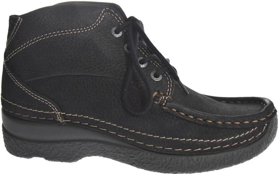 Wolky 0624290 000 Dames Veterschoenen Zwart