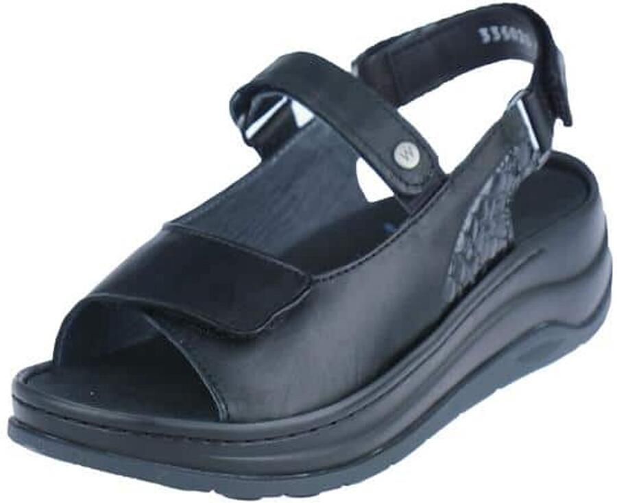 Wolky Sandalen Adura zwart leer Dames Sandalen Zwart - Foto 2