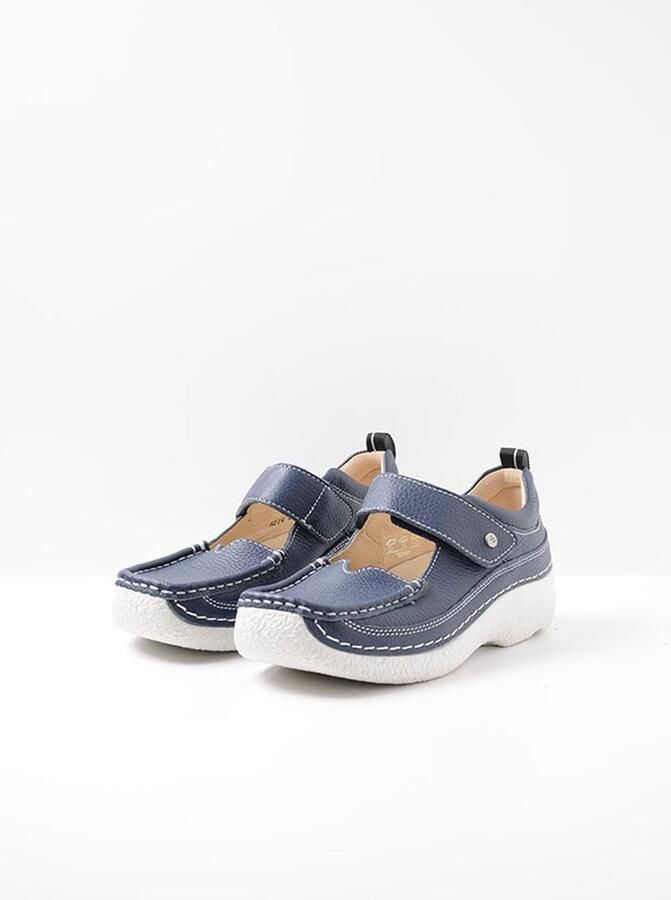 Wolky Comfortschoenen Roll Combi blauw leer