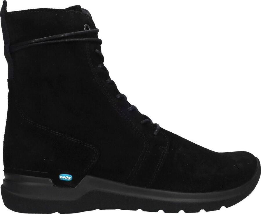 Wolky Stevige Comfortabele Dames Veterboot Black