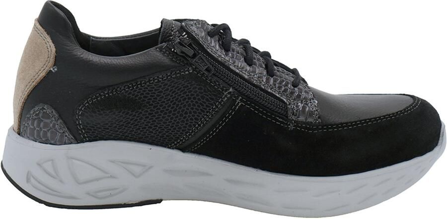 Wolky 0570090 000 Bounce Sneakers Zwart Leer Dames Zwart