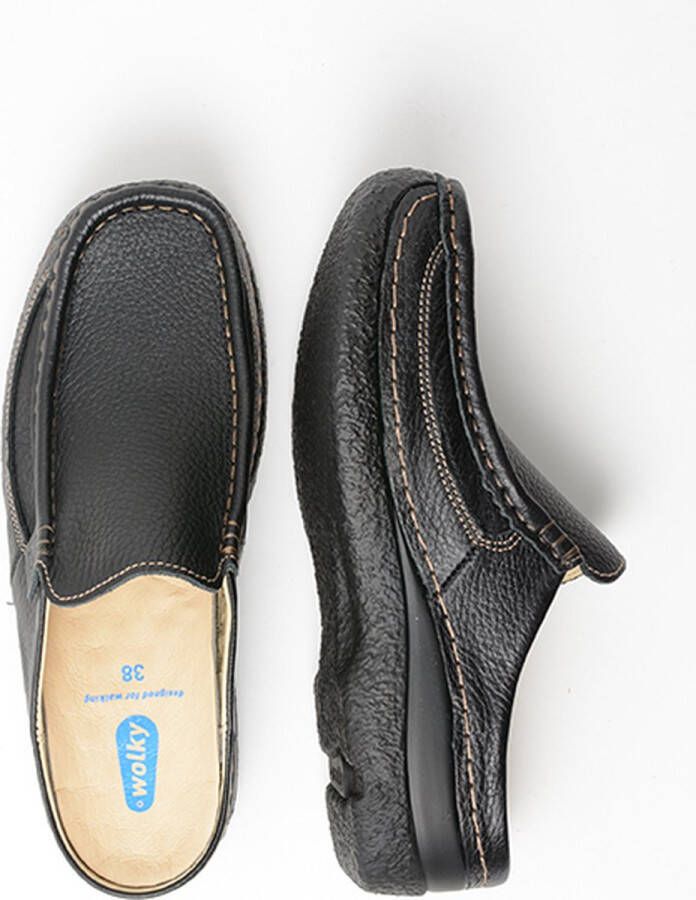 Wolky Klompen 06202 Roll Slide 70000 zwart geprint leer - Foto 3