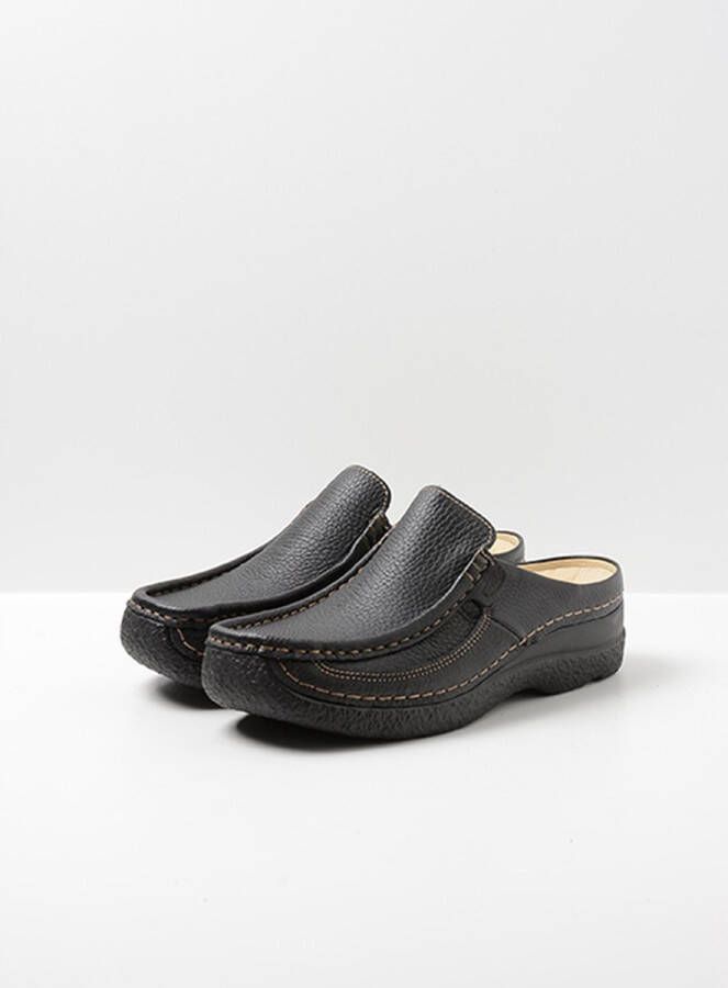 Wolky Klompen 06202 Roll Slide 70000 zwart geprint leer - Foto 8