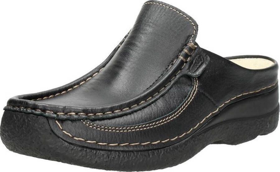 Wolky Klompen 06202 Roll Slide 70000 zwart geprint leer