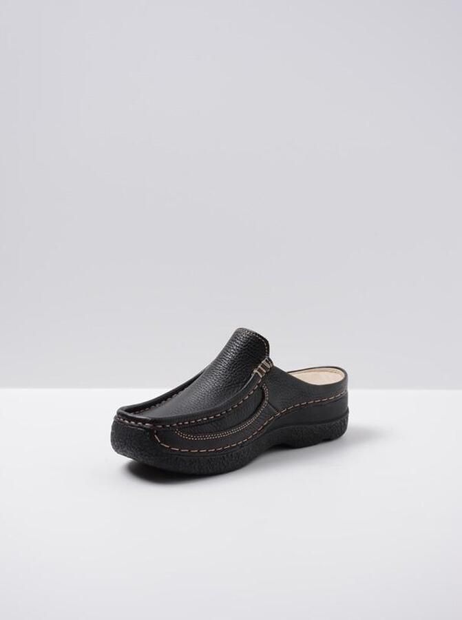 Wolky Klompen 06202 Roll Slide 70000 zwart geprint leer - Foto 5