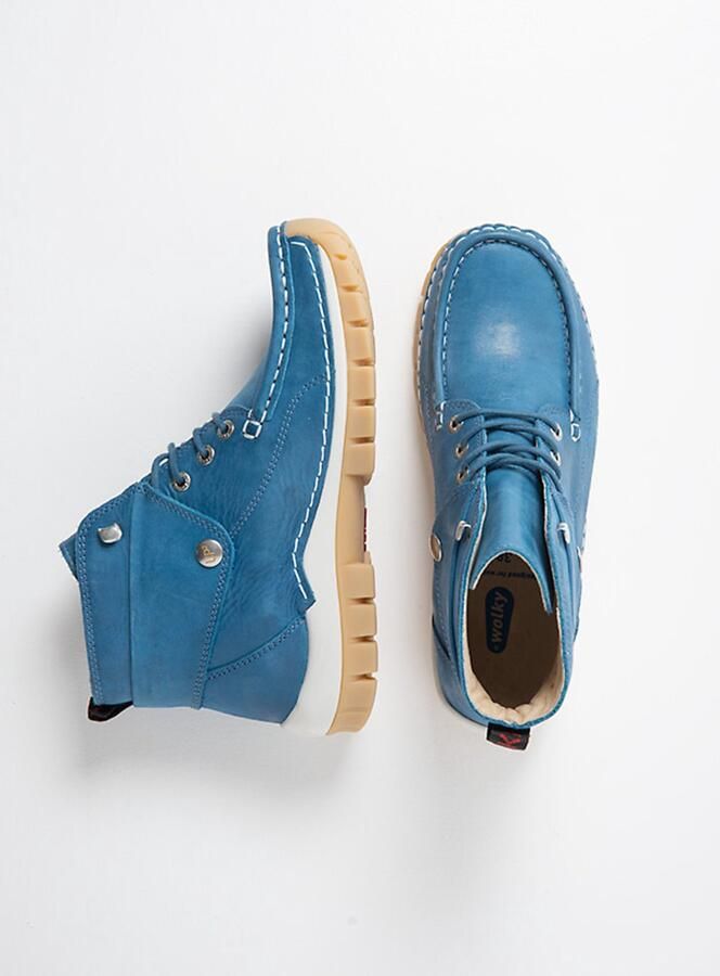 Wolky Dames Hoge veterschoenen 04700 Jump Blauw