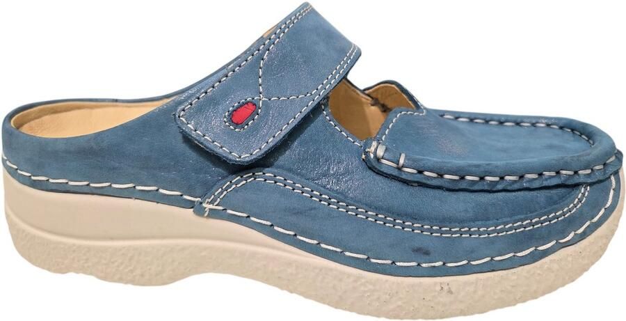 Wolky Dames Klompen 06227 Roll Slipper Blauw