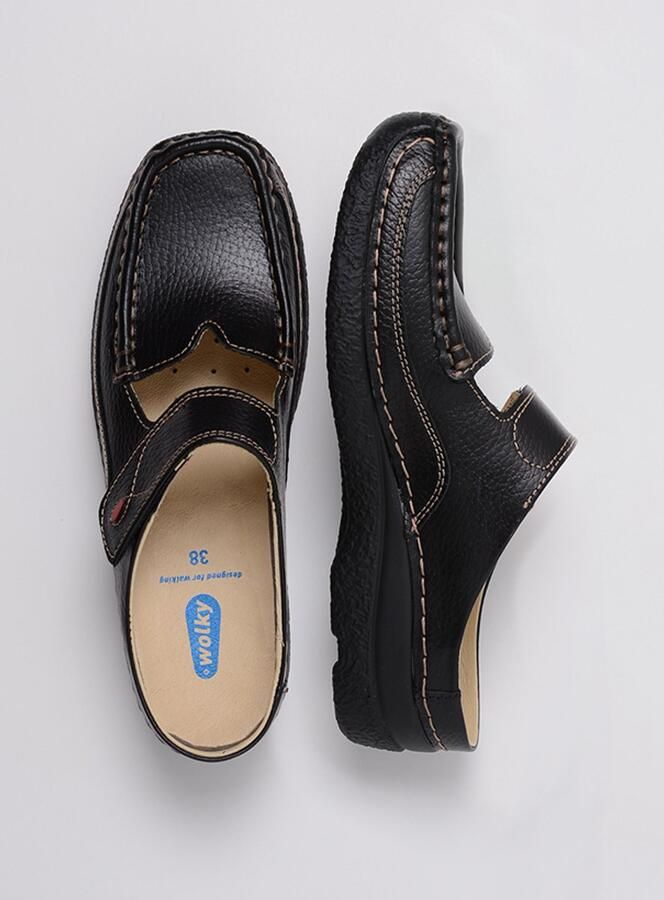 Wolky Klompen 06227 Roll Slipper 70000 zwart geprint leer - Foto 2
