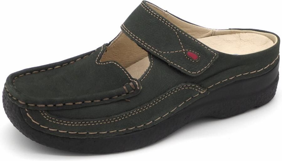 Wolky Dames Roll Slipper 0622713-719 Donkergroen