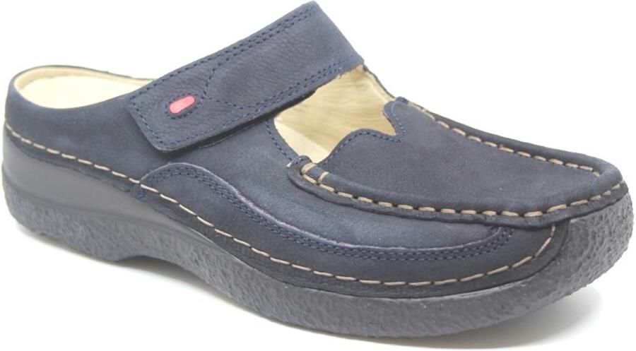 Wolky Dames Roll Slipper 0622713-800 Blauw Nubuck - Foto 2
